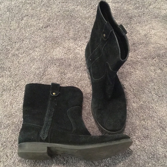 short black suede boots